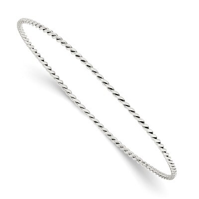 2mm Twisted Slip-on Bangle Sterling Silver Antiqued QB926, MPN: QB926, 886774749082