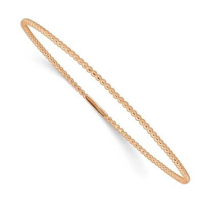 Beaded Slip On Bangle 14k Rose Gold DB650R, MPN: DB650R, 191101924521