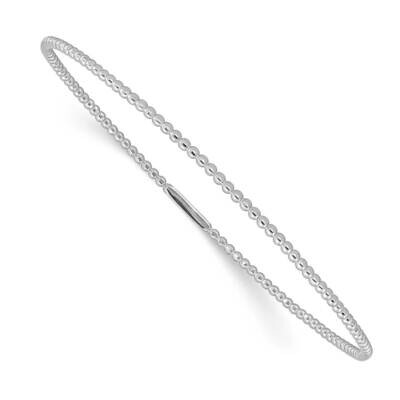 Beaded Slip On Bangle 14k White Gold DB650W, MPN: DB650W, 191101924538