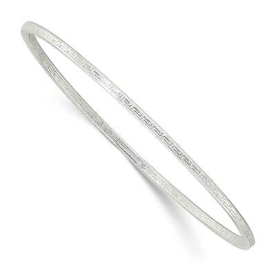 2.25mm Greek Key Slip-On Bangle Sterling Silver Polished QB1394, MPN: QB1394, 191101781421