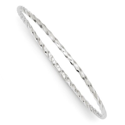 2.50mm Twist Slip-on Bangle 14k White Gold DB568, MPN: DB568, 886774309774