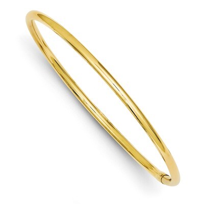 3mm Polished Round Tube Slip-on Bangle 14k Gold DB474, MPN: DB474, 883957899770