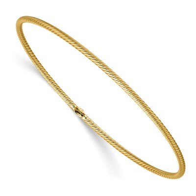 Leslie&#39;s Slip-on Bangle 14k Gold Polished Textured HB-LF1286, MPN: LF1286, 191101743375