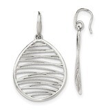 Textured Earrings Sterling Silver Polished QE11425, MPN: QE11425, 191101228933