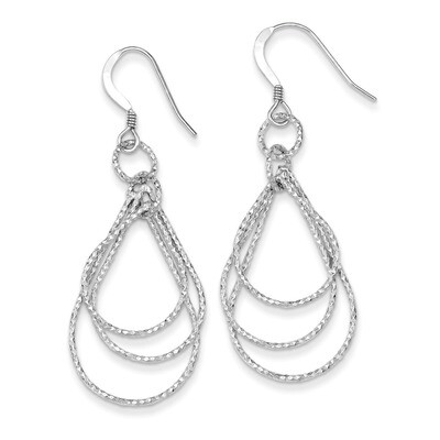Shapes Dangle Earrings Textured Sterling Silver QE8890, MPN: QE8890, 886774647197