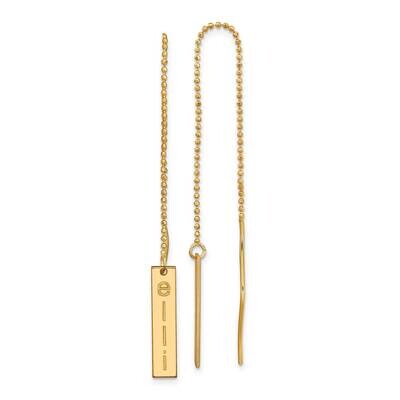 Personalized Bar Threader Earrings 14k Gold XNE142Y, MPN: XNE142Y,