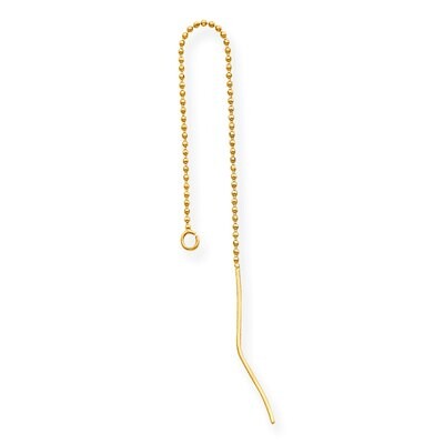 Threader Earring Wire Component 14k Yellow Gold YG849, MPN: YG849,