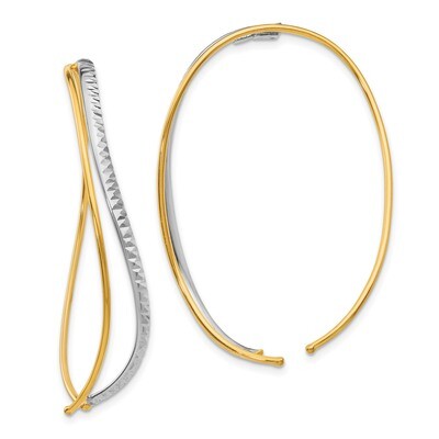 Diamond -cut and Polished Threaders 14k Two-Tone Gold TF1220, MPN: TF1220, 191101145445