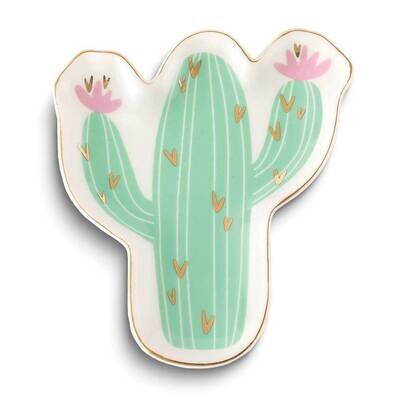 Cactus with Flowers Ceramic Trinket Dish GM25217, MPN: GM25217, 788089159849