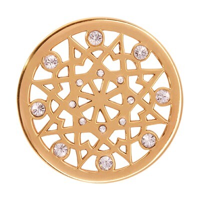 Nikki Lissoni Sixteen Diamonds Gold-Plated 33mm Coin C1266GM, MPN: C1266GM, 8718627466636