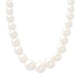 4-9mm Graduated White Cultured Pearl Necklace 14k Gold XF407-18, MPN: XF407-18, 883957414928