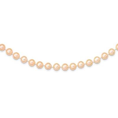 8-9mm Pink Near Round Freshwater Cultured Pearl Necklace 14k Gold PPN080-16, MPN: PPN080-16, 883957…
