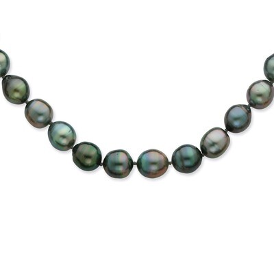 8-11mm Grad Saltwater Cultured Tahitian Pearl Necklace 14k White Gold XF423-18, MPN: XF423-18, 8839…