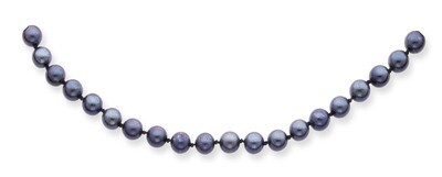 5-6mm Black Saltwater Akoya Cultured Pearl Necklace 20 Inch 14k Gold PLB50-20, MPN: PLB50-20, 88395…