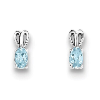 Light Swiss Blue Topaz December Earrings Sterling Silver QBE20DEC, MPN: QBE20DEC, 883957478425