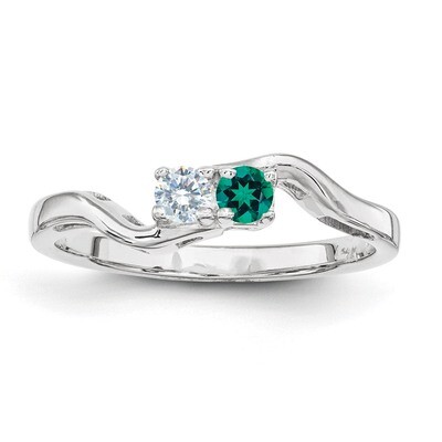 2 Birthstones Mother&#39;s Ring Sterling Silver XMR86/2SS, MPN: XMR86/2SS, 883957968247