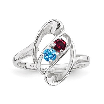 2 Birthstones Mother&#39;s Ring Sterling Silver XMR3/2SS, MPN: XMR3/2SS, 883957865935