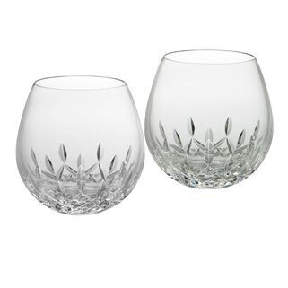 Waterford Lismore Nouveau Light Red Stemless Wine Glass Pair, MPN: 1058173,