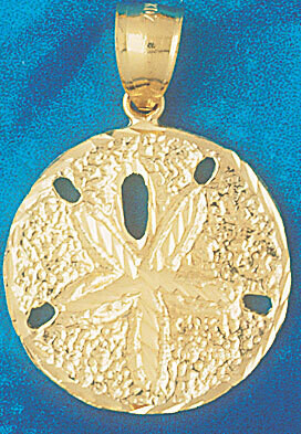 Dazzlers Jewelry Sand Dollar Sea urchins Pendant Necklace Charm Bracelet in Yellow, White or Rose G…
