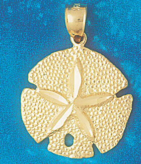 Dazzlers Jewelry Sand Dollar Sea urchins Pendant Necklace Charm Bracelet in Yellow, White or Rose G…