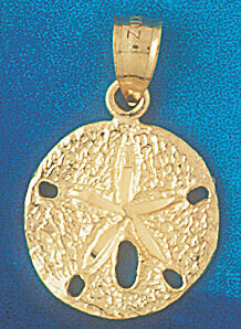 Dazzlers Jewelry Sand Dollar Sea urchins Pendant Necklace Charm Bracelet in Yellow, White or Rose G…
