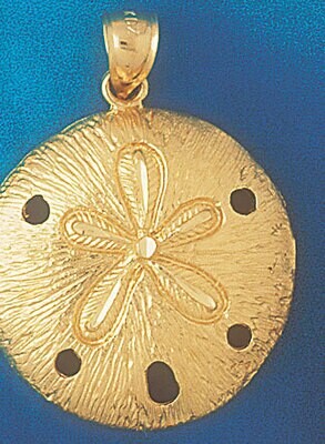 Dazzlers Jewelry Sand Dollar Sea urchins Pendant Necklace Charm Bracelet in Yellow, White or Rose G…