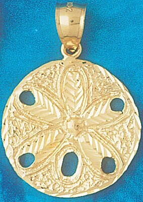 Dazzlers Jewelry Sand Dollar Sea urchins Pendant Necklace Charm Bracelet in Yellow, White or Rose G…