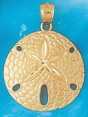 Dazzlers Jewelry Sand Dollar Sea urchins Pendant Necklace Charm Bracelet in Yellow, White or Rose G…