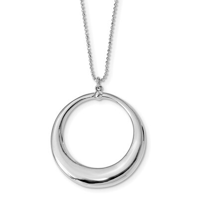 Leslie&#39;s Circle Necklace 18 Inch Sterling Silver Polished HB-QLF918-18, MPN: QLF918-18, 191101852190