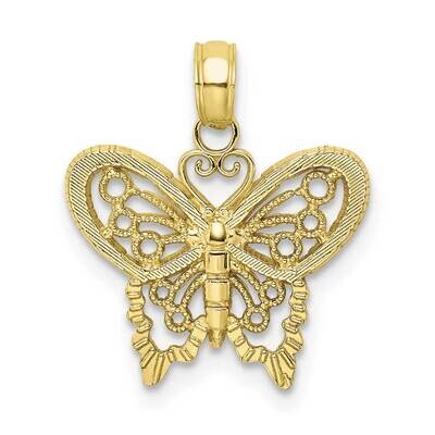 Butterfly Charm 10k Gold Polished 10K6554, MPN: 10K6554, 63721815360