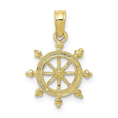 Ship Wheel Pendant 10k Gold 10K3066, MPN: 10K3066,