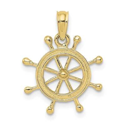 2-D Ship Wheel Charm 10k Gold 10K7926, MPN: 10K7926,