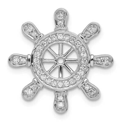 1/4Ct. Diamond Ship Wheel Pendant 14k White Gold PM4052-025-WA, MPN: PM4052-025-WA, 883957211152
