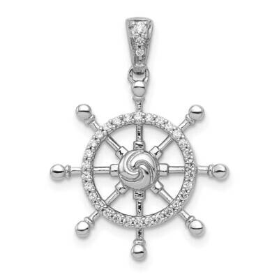 1/6Ct. Diamond Ship Wheel Pendant 14k White Gold PM4050-016-WA, MPN: PM4050-016-WA, 883957296043
