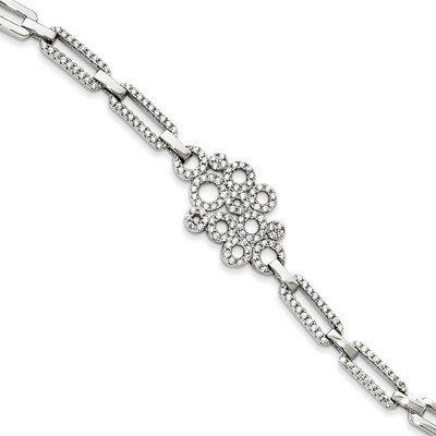 Bracelet Sterling Silver CZ QMP1405-7, MPN: QMP1405-7, 191101072147
