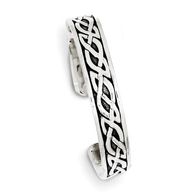 12.5mm Cuff Bangle Bracelet Sterling Silver QB356, MPN: QB356, 883957903590