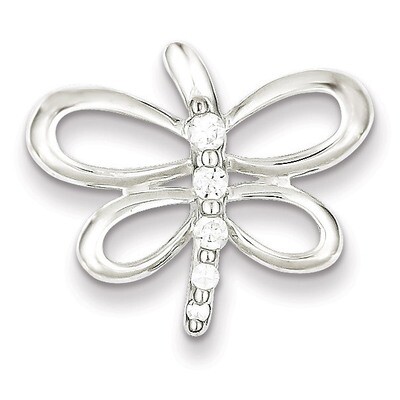 Dragonfly Pendant Sterling Silver Diamond QC7563, MPN: QC7563, 191101460821