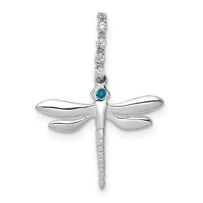 Blue &amp; White Diamond DragoNFLy Pendant 14k White Gold PM5216-007-WA, MPN: PM5216-007-WA, 8839575156…