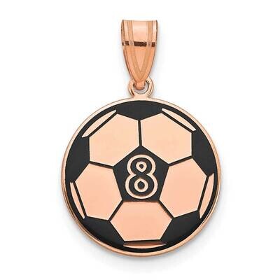 Personalized Soccer Ball with Epoxy Pendant 14k Rose Gold XNA1365R, MPN: XNA1365R,