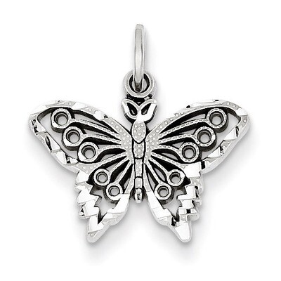 Butterfly Charm 14k White Gold WCH80, MPN: WCH80, 883957342900