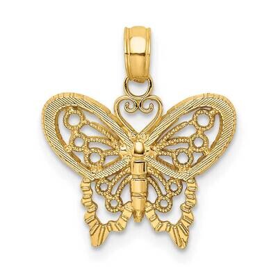 Butterfly Charm 14k Gold Polished K6554, MPN: K6554, 637218049110