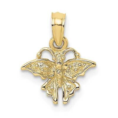 Textured Mini Butterfly Charm 10k Gold 10K6429, MPN: 10K6429,