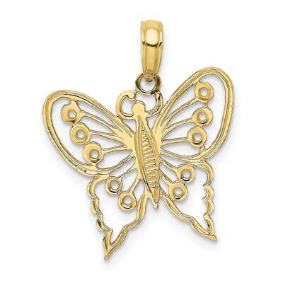 Cut-Out Butterfly Charm 10k Gold 10K6556, MPN: 10K6556,