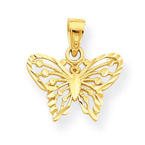 Diamond-Cut Butterfly Charm 10k Gold 10C1002, MPN: 10C1002, 886774018652
