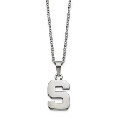 Michigan State University Pendant &amp; Chain with 2 In Ex Stainless Steel ST516MIS, MPN: ST516MIS, 634…