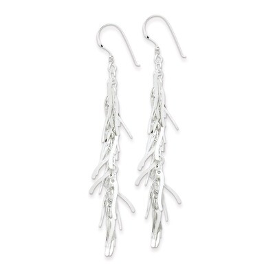 Drop Squiggle Earrings Sterling Silver QE3973, MPN: QE3973, 883957928258