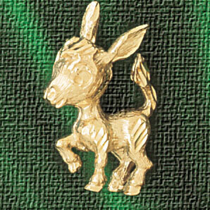 Dazzlers Jewelry Donkey Pendant Necklace Charm Bracelet in Yellow, White or Rose Gold 2678, MPN: DZ…