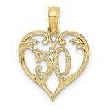 50 In Heart Cut-Out Pendant 10k Gold 10C2959, MPN: 10C2959,