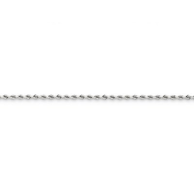 2mm Diamond-cut Rope Chain 14 Inch 14k White Gold 016W-14, MPN: 016W-14, 886774394343