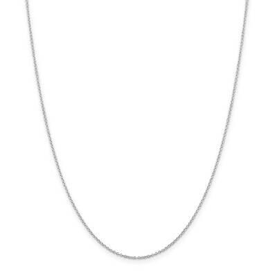 1.25mm Cable Chain 14 Inch Sterling Silver Rhodium-Plated QCL035R-14, MPN: QCL035R-14,